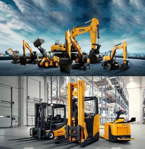 Коллаж дорожной, складской и спецтехники компании